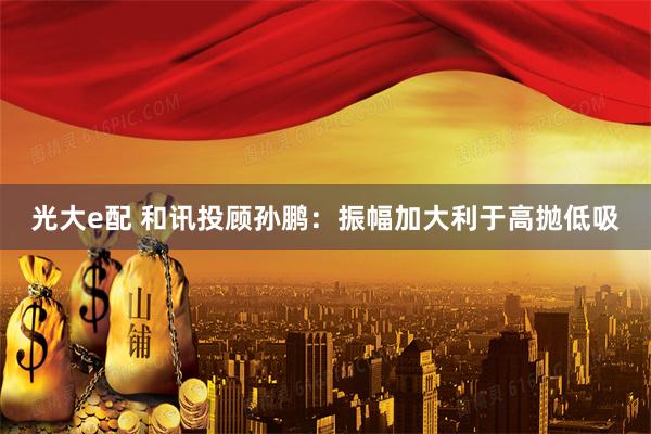 光大e配 和讯投顾孙鹏：振幅加大利于高抛低吸